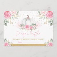 Pink Gold Rose Pumpkin Baby Dusche Windel Raffel