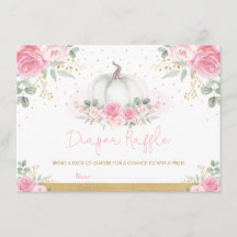 Pink Gold Rose Pumpkin Baby Dusche Windel Raffel