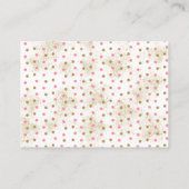 Pink & Gold Safari Baby Book Request Cards Platzkarte (Rückseite)
