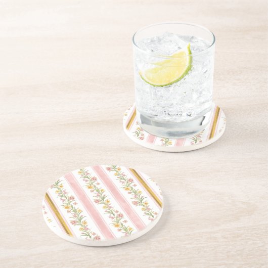 Pink Gold Sandstone Untersetzer (Seite)