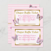 Pink & Gold Schmetterling Kinderdusche Windelwinde (Vorne/Hinten)