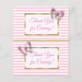 Pink & Gold Schmetterling Kinderdusche Windelwinde (Rückseite)