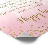 Pink Gold Schnuller Baby Showmarke Poster (Ecke)