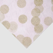 Pink & Gold Shimmer Glitzer Dots Seidenpapier (Ausschnitt)