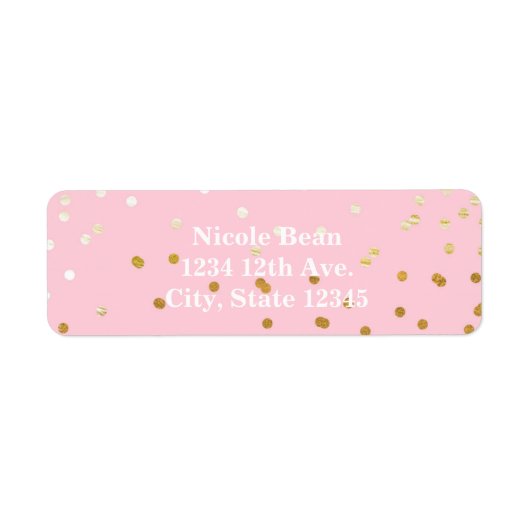 Pink & Gold Shiny Confetti Dots Chic Modern (Vorne)