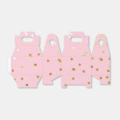 Pink & Gold Shiny Confetti Dots Chic Moderne Gefal Geschenkschachtel (Ungefaltet)