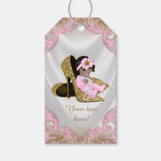 Pink Gold Shoe Ethnic Girl Baby Dusche Geschenkanhänger