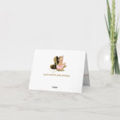 Pink Gold Shoe Girl Baby Dusche Danke (Rückseite)