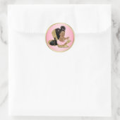 Pink Gold Shoes Baby Shower Stickers (Tasche)