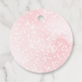 Pink Gold Snowflake Girl Babydusche Danke Geschenkanhänger (Rückseite)