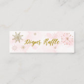 Pink Gold Snowflake Girl Dusche Windeln Windeln Ra Mini Visitenkarte (Vorderseite)