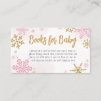 Pink Gold Snowflakes Babyduschbücher für Baby