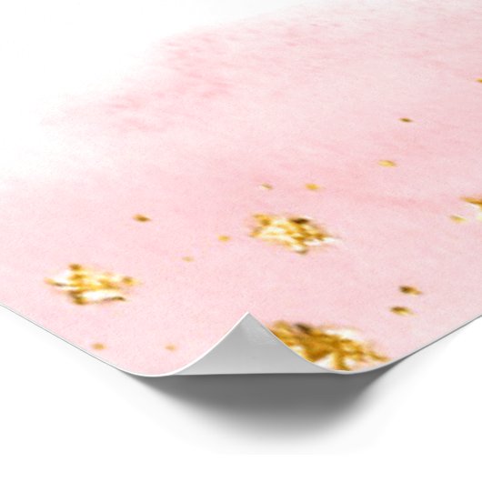 Pink Gold Sparkle Brautparty Willkommen Poster (Ecke)
