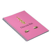 Pink Gold Sparkle Glam Einhorn Leuchten Notizblock (Rechte Seite)