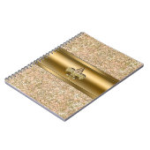 Pink & Gold Sparkle Glitterie Lilie Party Notizblock (Linke Seite)