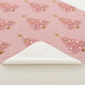Pink Gold Sparkle Weihnachtsbaum Sherpadecke (3/4)