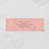Pink Gold Speck Handnagelsalon Mini Visitenkarte (Rückseite)