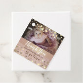 Pink Gold Star Foto 1. Geburtstag Geschenkanhänger (Beispiel)