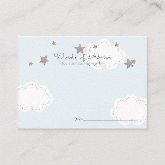 Pink Gold Stars & Clouds Beratung Begleitkarte (Vorderseite)