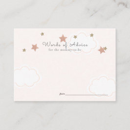 Pink Gold Stars & Clouds Beratung Begleitkarte