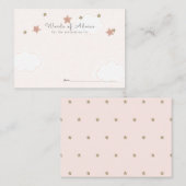 Pink Gold Stars & Clouds Beratung Begleitkarte (Vorne/Hinten)