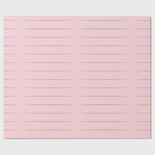 Pink Gold Streifen Glamour Shiny Chic Design Geschenkpapier (Flach)