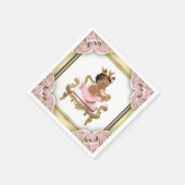 Pink Gold Stuhl Perlen Ethnic Girl Baby Dusche Serviette (Ecke)