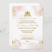 Pink & Gold Sukhmani Sahib Path Invitation Card Einladung (Vorne/Hinten)