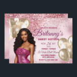 Pink & Gold Sweet 16 Girl Geburtstagseinladung Einladung<br><div class="desc">Feiern Sie Ihren Geburtstag mit dieser prächtigen Einladung in Rosa und Gold! Mit einem wunderschönen Design mit eleganten Akzenten in Rosa und Gold ist diese Einladung der ideale ließt für Ihre anstehende Feier. Der Zusatz von Champagner-Goldballons verleiht der Einladung eine zusätzliche Touch an Eleganz und Glamour. Mit einer anpassbaren Formulierung...</div>