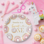 Pink Gold Sweet One Donut Birthday Paper Teller (Party)