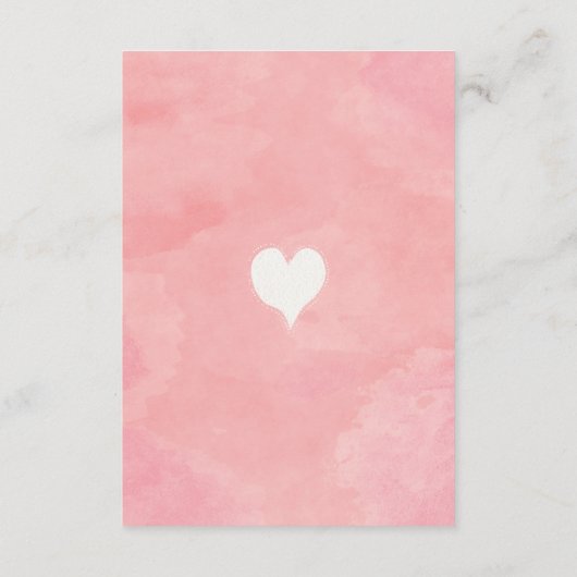 Pink Gold Sweetheart Babydusche Bücher für Baby Begleitkarte (Rückseite)