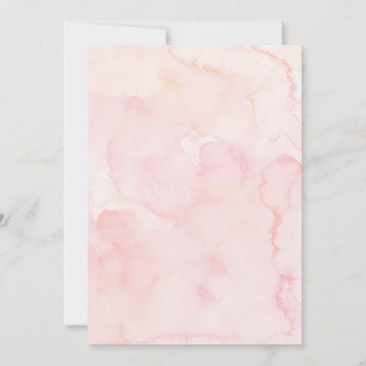 Pink Gold Teddy Bear Hot Air Ballon Babydusche Einladung (Rückseite)