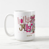 Pink Gold Tree Holly Jolly Kaffeetasse (Links)
