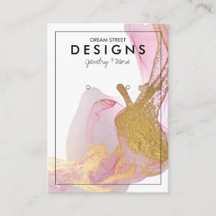 Pink Gold Trendring Display Card Visitenkarte