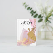 Pink Gold Trendring Display Card Visitenkarte (Stehend Vorderseite)