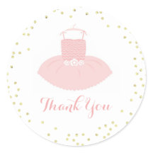 Pink & Gold Tutu Baby Dusche Vielen Dank