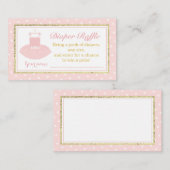 Pink & Gold Tutu Baby Duschkabine Windeln Raffel T Begleitkarte (Vorne/Hinten)