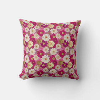 Pink, Gold und White Floral Chiyogami-Muster Kissen