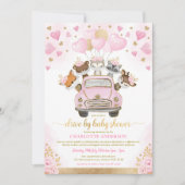 Pink Gold Valentines Woodland Drive by Baby Showro Einladung (Vorderseite)