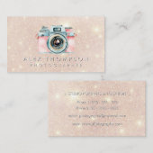 Pink Gold Vintag Camera Fotograf Studio Visitenkarte (Vorne/Hinten)