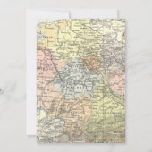 Pink Gold Vintage Reisekarte Brautparty Einladung (Rückseite)