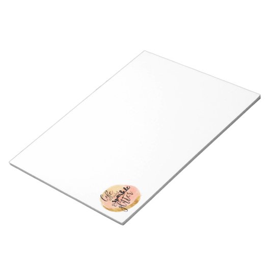 Pink & Gold Wasserfarbe Polka Dot Weekend Notepad Notizblock (angewinkelt)