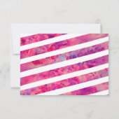 Pink Gold Watercolor Beach Bat Mitzvah RSVP Karte (Rückseite)