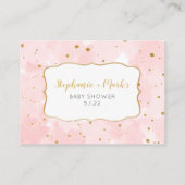 Pink Gold Watercolor Girl-Buchanfrage Visitenkarte (Rückseite)