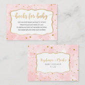 Pink Gold Watercolor Girl-Buchanfrage Visitenkarte (Vorne/Hinten)