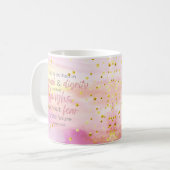 Pink Gold Watercolor Sprichwörter 31:25 Bibelverse Kaffeetasse (Vorderseite Links)