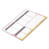 Pink & Gold Watercolor Weekly Muster Editor Notizblock (angewinkelt)