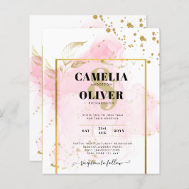 PINK GOLD WEDD Alkohol Tinte Abstrakt
