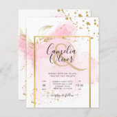PINK GOLD WEDD Alkohol Tinte Abstrakt (Vorne/Hinten)