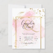 PINK GOLD WEDD Alkohol Tinte Abstrakt (Vorderseite)